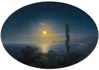 Crimean Coast by Moonlight by Ivan Konstantinovich Aivazovsky